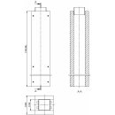 Atec Schachtelement 1195 mm L90 PolyCase 1-seitig off...