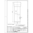 LORO-X-Rohr 01201. DN 50x1000mm, mit 1 Muffe