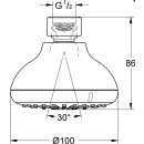 GROHE Kopfbrause Tempesta 100 27606 4 Strahlarten 9,5...