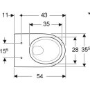 Geberit Wand-Tiefspül-WC Renova spülrandlos 540mm Ausladung weiß