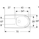 Geberit Tiefspül-WWC bas Renova Comfort spülrandlos 700mm Ausladung weiß