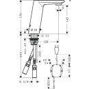 HG Elektronikmischer Waschtisch Metris S m Netz IR u...