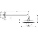 HG KBR Raindance Select S 240 2jet rund, mit Brausearm 390mm verchromt