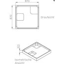 Schedel BRW-Träger Höhe 116 mm 900x900x25mm