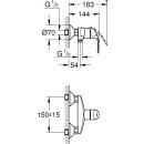 Grohe Brause-Hebelmischer Eurosmart NEU Wandmontage, eigensicher verchromt