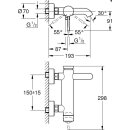 Grohe Wannen-Hebelmischer Essence NEU Wandmontage, eigensicher verchromt