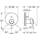 Grohe Fertigmontageset Wanne Concetto für SmartBox verchromt