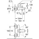 Grohe Einhandmischer Wanne Eurosmart C Wandmontage verchromt