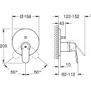 Grohe Fertigmontageset Wanne Eurosmart C für...