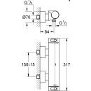 Grohe Thermostat Brause Grohtherm 2000 Wandmontage mit...