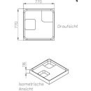 Schedel BRW-Träger Höhe 116 mm 800x800x25mm