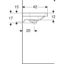 Geberit Waschtisch Acanto Compact mit Hahnloch mit ÜL 600x420mm weiß-alpin