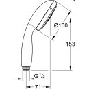 GROHE Handbrause Tempesta 100 28261 3 Strahlarten chrom