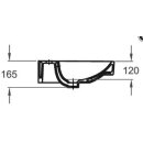 Geberit M100 E-Waschtisch 1200x480mm weiß eckige Form 2 Hahnlöcher