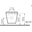 Vitra S100 Wand-Tiefspül-WC geschl. Form Ausld. 540mm randlos verdeckte Bef. weiß