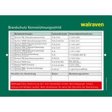 Walraven Kennzeichnungsschild Pacifyre 10,5x148x1 f. Wand u. Decke beidseitig