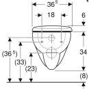 Geberit Wand-Tiefspül-WC Renova Set m WCSitz Bef. v. un. 540mm Ausld. weiß