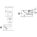 V+B Wand-Tiefspül-WC Vita O. NOVO randlos längerer Zulauf 360x700mm weiß