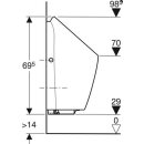 Geberit Urinal Preda mit integr. Steuerung Netzbetrieb