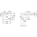 VB Waschbecken Collaro 4A3355 550x440mm Rechteck...