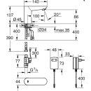 Grohe Waschtischaramtur Euroeco CE IR-Elektronik mit...