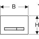 Geberit Betätigungsplatte Sigma50 f 2-M-Ausl....