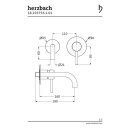 Herzbach DEEP Waschtisch-Unterputzbatterie Farbset 160mm