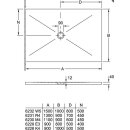 VB Subway Infinity Keramik-Brausewanne 1100x900x40mm...