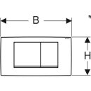 Geberit Betätigungsplatte Twinline30 f 2-Mengen-Spül. we / hochgl. VC