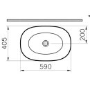 Vitra L300 Aufsatzschale dünnwandig oval 590x405x145mm weiß-clean