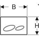Geberit Betätigungsplatte Kappa20 für 2-Mengen-Auslösung weiß