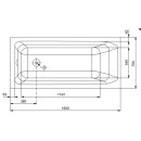 IS S100 Acryl Einbauwanne 1600x750mm weiß