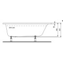 IS S100 Acryl Einbauwanne 1600x750mm weiß