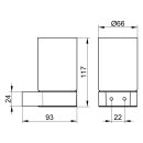 Keuco Glashalter Plan mit Echtkristall-Glas verchromt