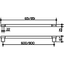 Keuco Badetuchhalter Plan 600mm verchromt