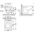 Grohe Wand-Tiefspül-WC Bau Keramik Abgang universal...