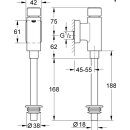 Grohe Urinal-Druckspüler Rondo mit integr....