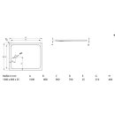 Bette L200 Stahl-Brausewanne superflach 1000x800x25mm...