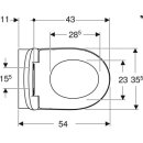 Geberit Wand-Tiefspül-WC Renova Set m WCSitz Bef. v. ob. 540mm Ausld. weiß