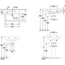 VB Waschbecken O.novo 4A4160 600x460mm Eckig Weiß Alpin