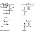 VB Waschbecken O.novo 4A4155 550x460mm Eckig Weiß...