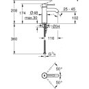 GROHE Einhand-Waschtischbatterie Essence 24172_1 S-Size glatter Körper chrom