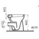 Vitra C100 Stand-Flachspül-WC 460mm hoch weiß