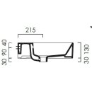 L500 Waschtisch ohne HL, mit ÜL 600x470x160mm...