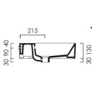 L500 Waschtisch 1 HL dg m ÜL 500x470x160mm...