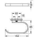 Grohe Papierhalter Selection Metall o Deck W.-Mont. ha graph geb.