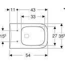 Geberit Wand-Tiefspül-WC Renova Plan spülrandlos 540mm Ausladung weiß