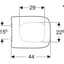 Geberit WC-Sitz Renova Plan eckig Scharniere Edelstahl...