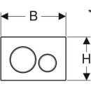 Geberit GE BetPl. Sigma20, für 2-Mengen-Sp. schwarz...