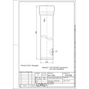 LORO-X-Rohr 01301. DN 40x500mm, mit 1 Muffe